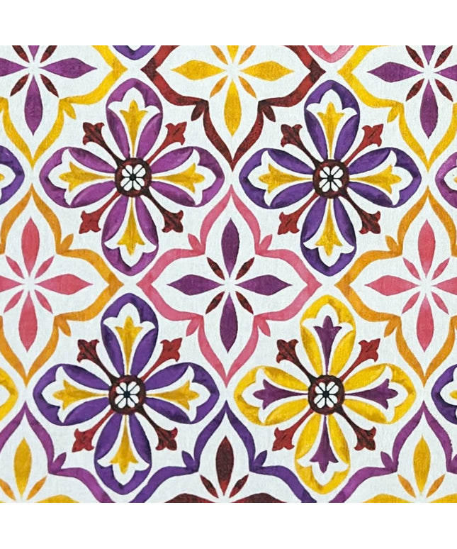 Jacquard Tischdecke Mosaik lila