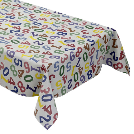 Wachstuch Tischdecke K-BE4204 Zahlen Nummern Kindermotiv Schule eckig rund oval
