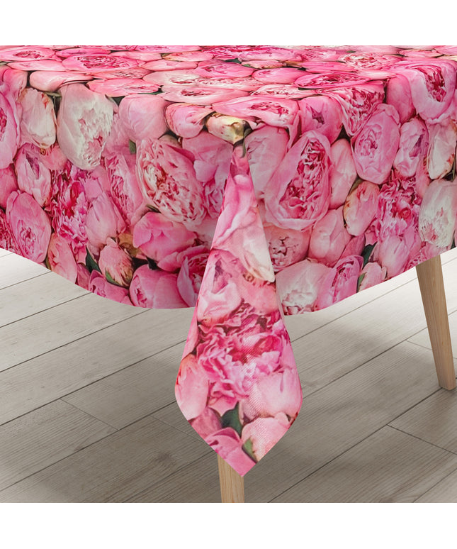 Wachstuch Tischdecke Rosen Pfingstrosen rosa
