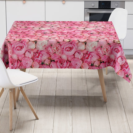 Wachstuch Tischdecke Rosen Pfingstrosen rosa