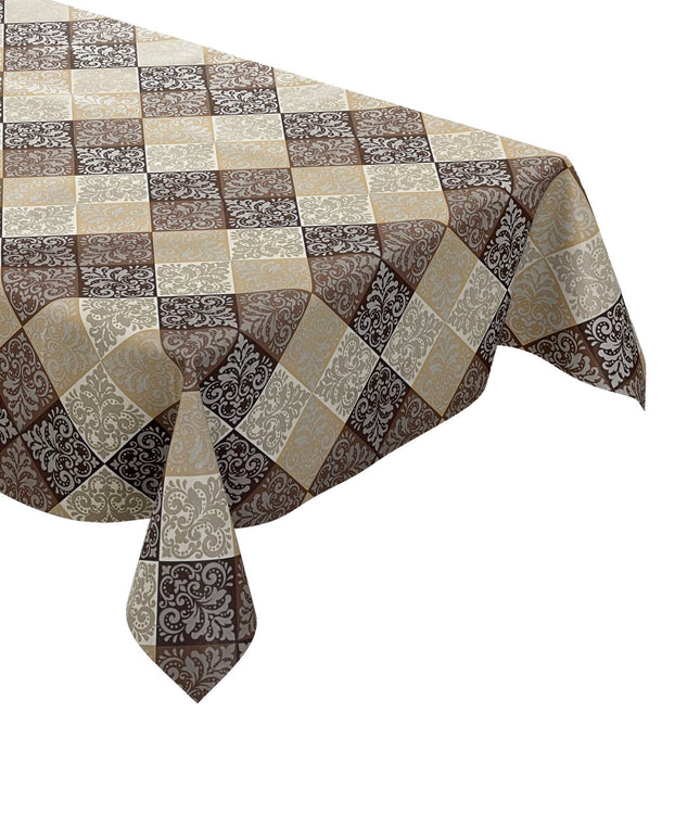 Wachstuch Tischdecke Ornamente beige