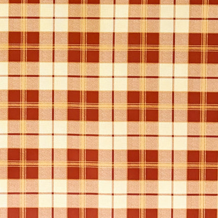 Wachstuch Tischdecke kariert rot beige