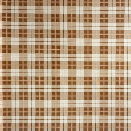 Wachstuch Tischdecke Karo braun beige