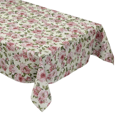 Wachstuchdecke Rosen beige