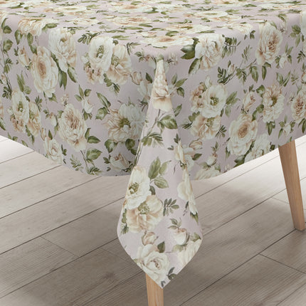Wachstuch Tischdecke Rosen auf altrosa