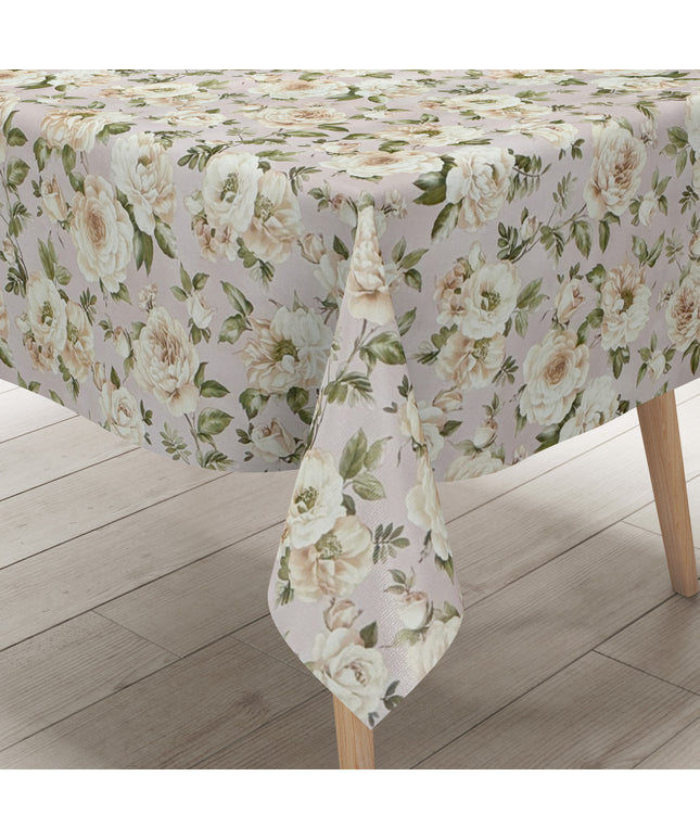Wachstuch Tischdecke Rosen auf altrosa