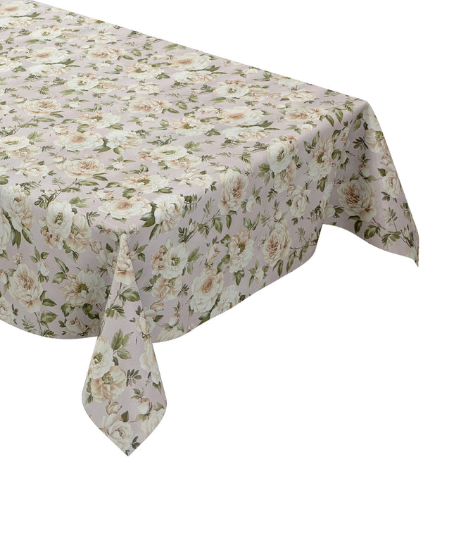 Wachstuch Tischdecke Rosen auf altrosa
