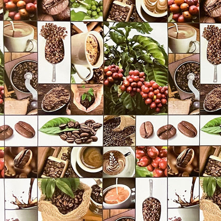 Wachstuch Tischdecke Küche Kaffee Bohnen