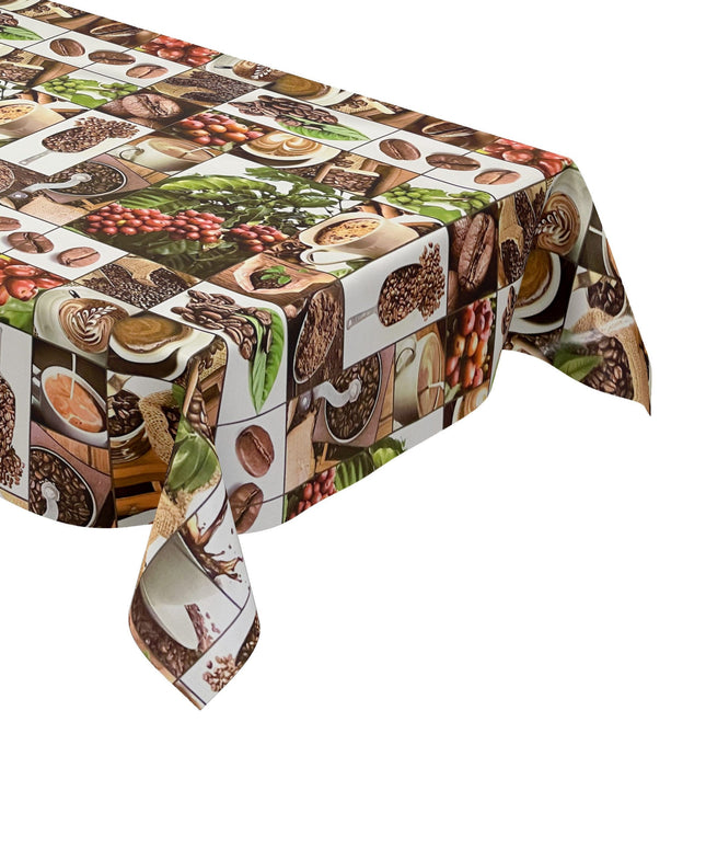 Wachstuch Tischdecke Küche Kaffee Bohnen