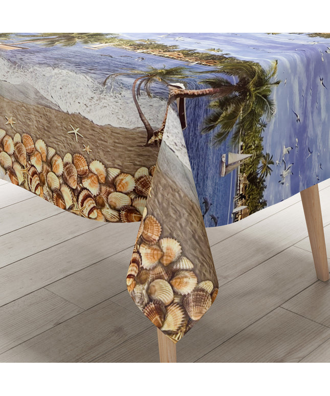 Wachstuch Tischdecke Bahamas Delfine Strand