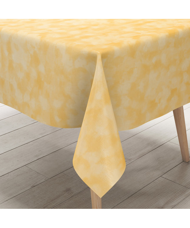 Wachstuch Tischdecke marmoriert gelb