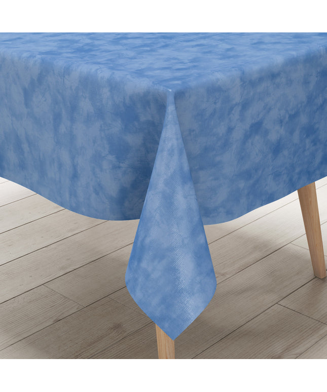 Wachstuch Tischdecke marmoriert blau