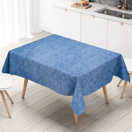 Wachstuch Tischdecke marmoriert blau