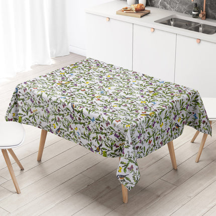 Wachstuch Tischdecke K150058 Blumenwiese Schmetterlinge eckig rund oval
