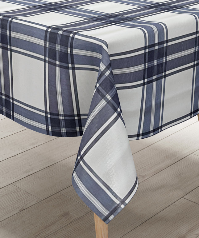 Wachstuch Tischdecke kariert blau