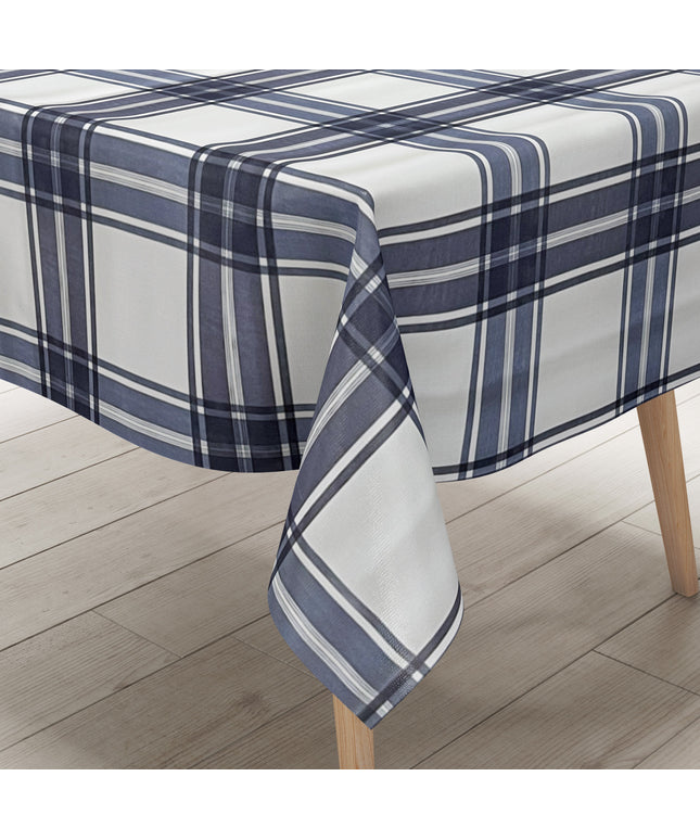 Wachstuch Tischdecke kariert blau