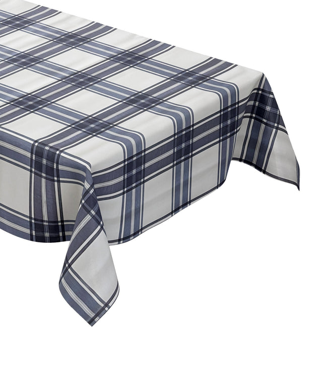 Wachstuch Tischdecke kariert blau