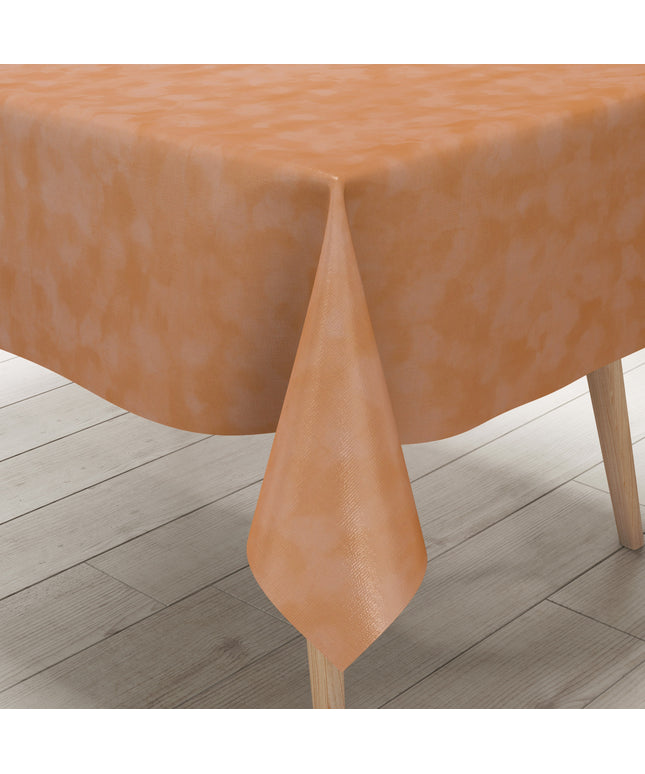 Wachstruch Tischdecke marmoriert terracotta