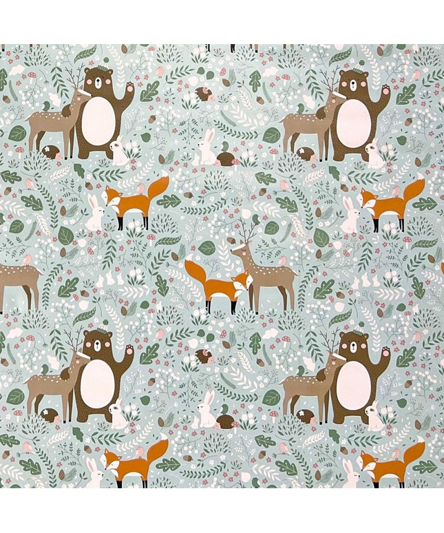 Wachstuch Rolle K150133 Wild Fuchs Reh Bär Kids Rollenware