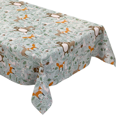 Wachstuch Tischdecke K150133 Kindermotiv Fuchs Reh Bär Märchen eckig rund oval