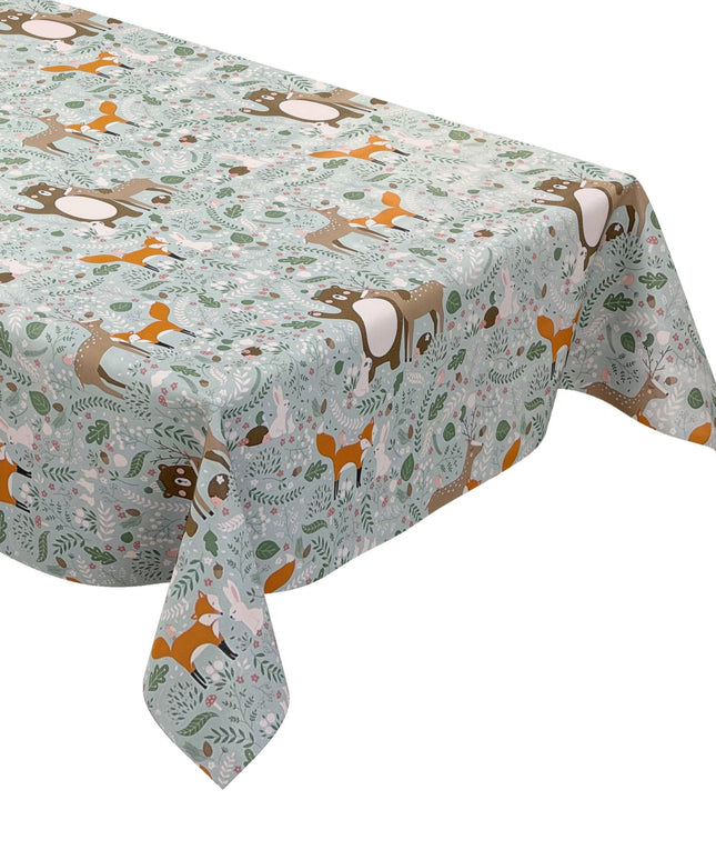 Wachstuch Tischdecke K150133 Kindermotiv Fuchs Reh Bär Märchen eckig rund oval