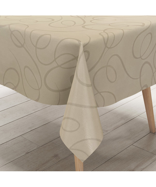 Wachstuch Tischdecke K150136 Barock Ornamente beige creme eckig rund oval