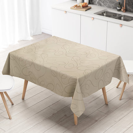 Wachstuch Tischdecke K150136 Barock Ornamente beige creme eckig rund oval