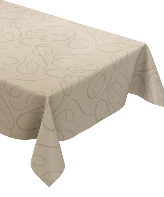 Wachstuch Tischdecke K150136 Barock Ornamente beige creme eckig rund oval