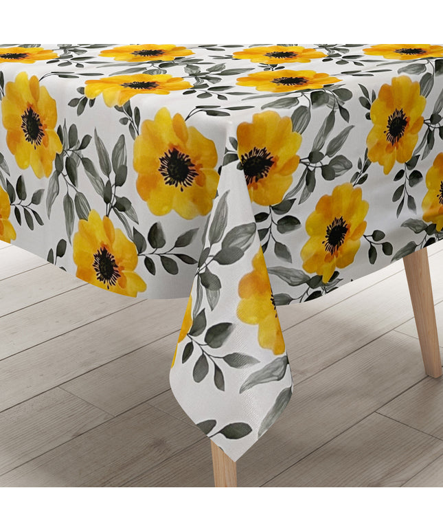 Wachstuchtischdecke gelbe Rosen