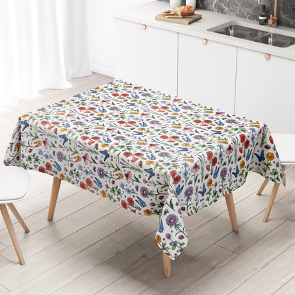 Wachstuch Tischdecke K150157 Blumenwiese Schmetterlinge eckig rund oval