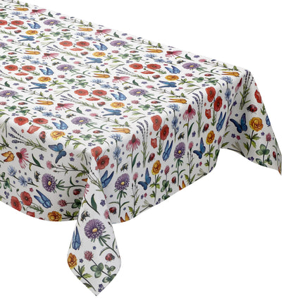Wachstuch Tischdecke K150157 Blumenwiese Schmetterlinge eckig rund oval