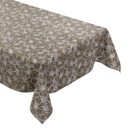 Wachstuch Tischdecke K150172 Barock florale Linien hellbraun eckig rund oval