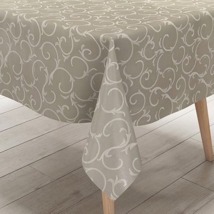 Wachstuch Tischdecke K150192 Barock Ornamente beige creme eckig rund oval
