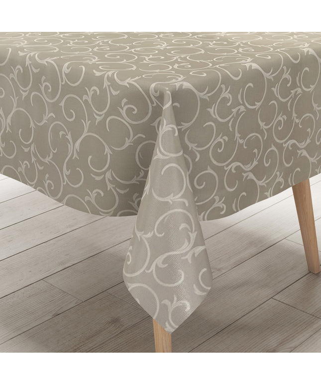Wachstuch Tischdecke K150192 Barock Ornamente beige creme eckig rund oval