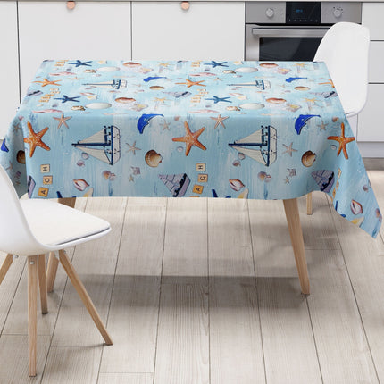 Wachstuch Tischdecke K150214 Muschel Sand Seestern maritim eckig rund oval