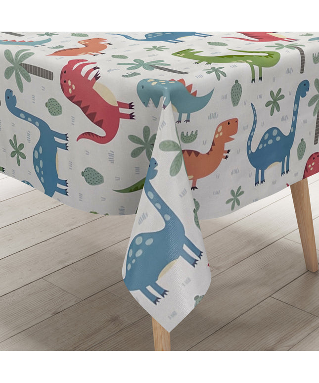 Wachstuch Tischdecke K150215 Dinosaurier Kindermotiv eckig rund oval