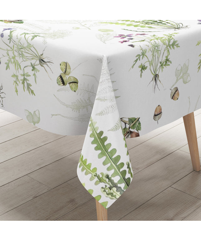 Wachstuch Tischdecke K150245 Herbst Eicheln Kastanien Laub eckig rund oval