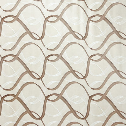 Wachstuch Tischdecke beige braun Wellen Linien