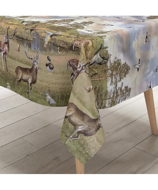 Wachstuch Tischdecke Wild Jagdmotiv