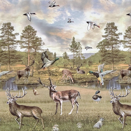 Wachstuch Tischdecke Wild Jagdmotiv