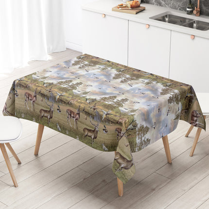 Wachstuch Tischdecke Wild Jagdmotiv