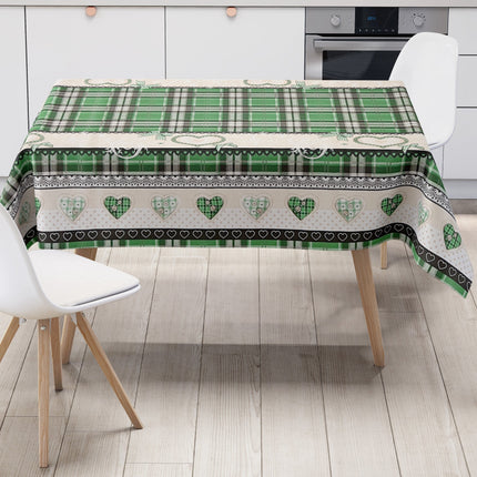 Wachstuch Tischdecke Weihnachten grün