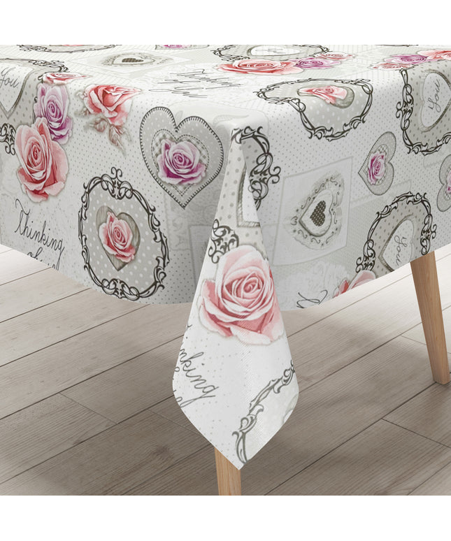 Wachstuch Tischdecke Rosen Patchwork