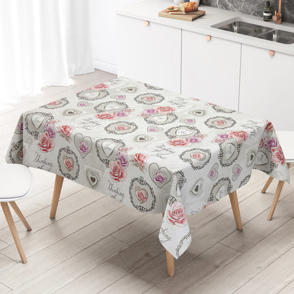 Wachstuch Tischdecke Rosen Patchwork