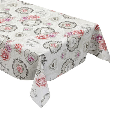 Wachstuch Tischdecke Rosen Patchwork