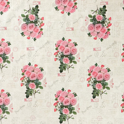 Wachstuch Tischdecke rosa Rosen