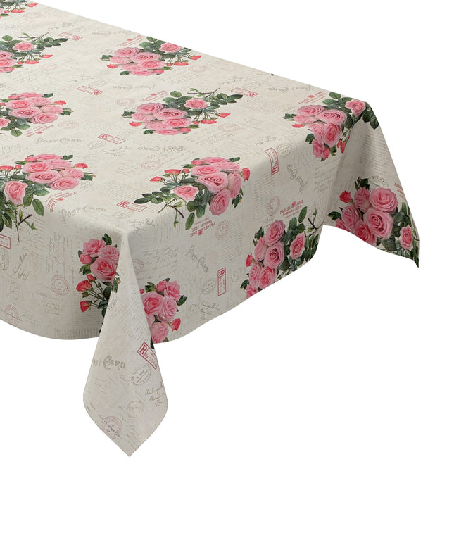 Wachstuch Tischdecke rosa Rosen