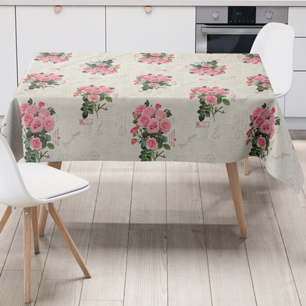 Wachstuch Tischdecke rosa Rosen