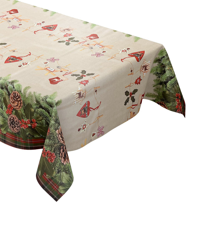 Wachstuch Tischdecke K19A Weihnachten Advent Tannenzapfen eckig rund oval