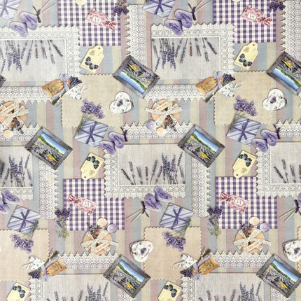 Wachstuch Tischdecke Lavendel lila